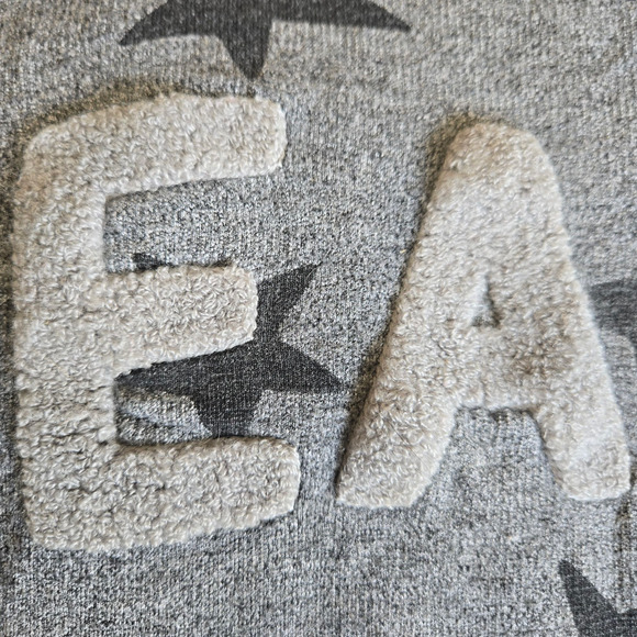 Sundry Gray Star Print EASY Pullover USA Made Relaxed Sweatshirt Size 1 Small - Picture 5 of 11
